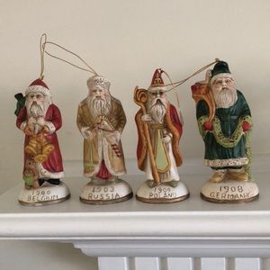 Ceramic Santa Claus Belgium Russia Poland & Germany